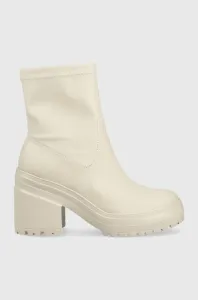 Nízké kozačky Tommy Jeans Tommy Jeans Heeled Boot dámské, béžová barva, na podpatku #5269887