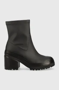 Nízké kozačky Tommy Jeans Tommy Jeans Heeled Boot dámské, černá barva, na podpatku #3839333