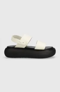 Sandály Tommy Jeans VOLUME SANDAL STRIPE dámské, béžová barva, na platformě, EN0EN02077 #5053055