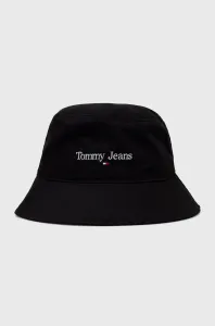 Bavlněná čepice Tommy Jeans černá barva #2859236