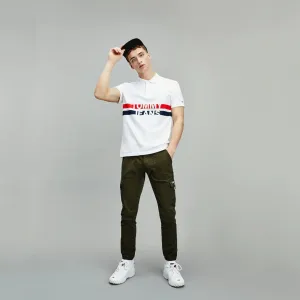 Tommy Jeans pánské bílé polo tričko - XL (YBR)