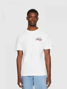 Tommy Jeans pánské bílé tričko #4911849
