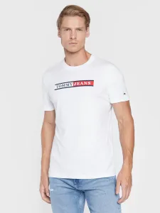 Tommy Jeans pánské bílé tričko Essential