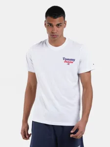 Tommy Jeans pánské bílé tričko - M (YBR) #1422292