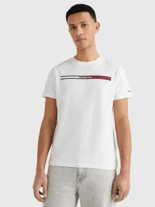 Tommy Jeans pánské bílé tričko - XXL (YBR) #6202690