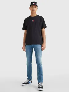 Bavlněné tričko Tommy Jeans černá barva, s potiskem #1421141