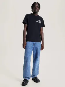 Bavlněné tričko Tommy Jeans černá barva, s potiskem #5462760