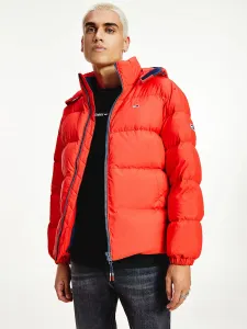 Tommy Jeans pánská červená zimní bunda #1411504