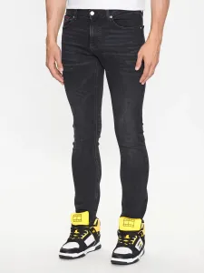 Tommy Jeans pásnké černé džíny