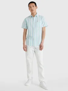 Tommy Jeans pánská modrobílá košile - L (CTE)