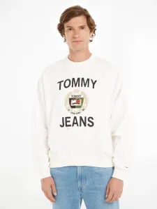 Tommy Jeans Boxy Luxe Mikina Bílá
