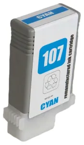 CANON PFI-107 C - kompatibilní cartridge, azurová, 130ml