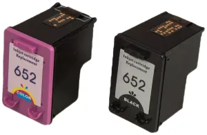 MultiPack HP F6V25A, F6V24A - kompatibilní cartridge HP 652-XL, černá + barevná, 1x20ml/1x18ml