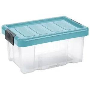 Tontarelli PUZZLE CLIP Box s víkem 5 l, transparent/modrá