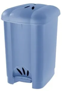 TONTARELLI Plastový nášlapný odpadkový koš Carolina 30l světle modrý