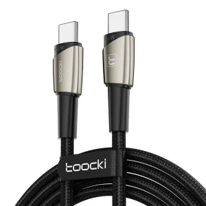 Kabel USB-C na USB-C Toocki, 1 m, 140 W (nikl)