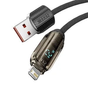 Kabel USB na Lightning Toocki, 1 m, 12 W (černý)