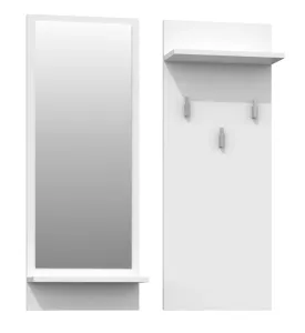 TP Living Věšáková stěna se zrcadlem- RIVA- bílý mat