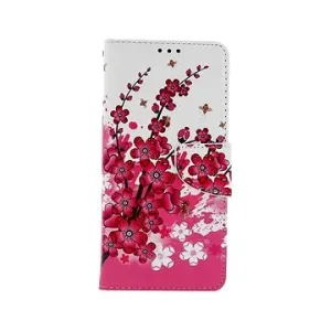TopQ Xiaomi Redmi Note 10 Pro knížkové Kytičky textil 58038