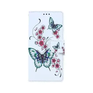 TopQ Xiaomi Redmi Note 8 Pro knížkové Motýlci s květinou 54648