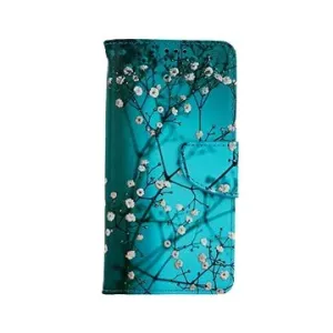 TopQ Samsung A52 knížkové Modré s květy 56587