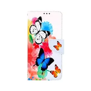 TopQ Pouzdro Samsung A13 knížkové Barevné s motýlky 73410