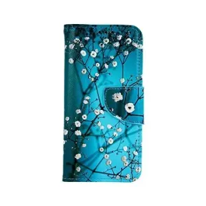 TopQ Pouzdro Samsung A40 knížkové Modré s květy 41043