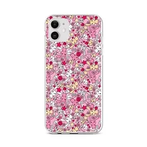 TopQ iPhone 12 silikon Pink Bunnies 55318
