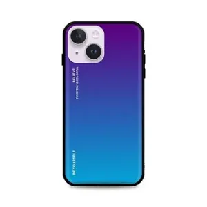 TopQ Kryt LUXURY iPhone 14 Plus pevný duhový purpurový 82500