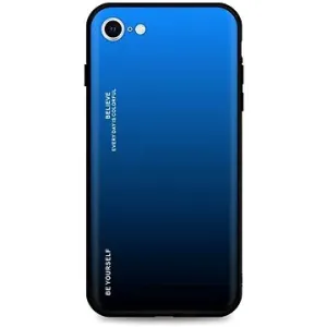 TopQ Kryt LUXURY iPhone SE 2022 pevný duhový modrý 73932