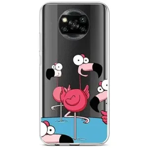 TopQ Xiaomi Poco X3 silikon Cartoon Flamingos 60860