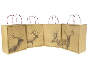 TORO Papírová dárková taška 23x18x10cm MIX vánoční jelen