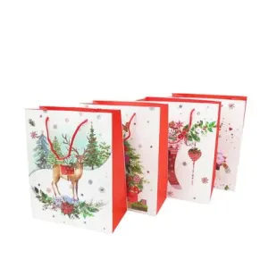 Papírová dárková taška TORO 23x18x10cm vánoční mix #1269908