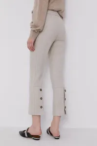 Kalhoty Tory Burch dámské, průhledná barva, jednoduché, high waist #4529313