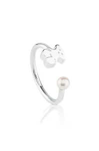 TOUS stříbrný prsten Dolls Ring with pearl 515915500