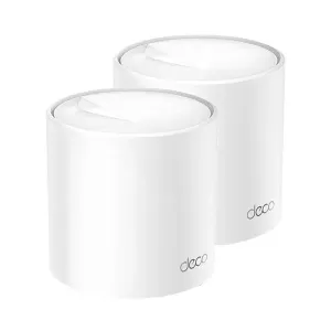 Tp-link Deco X60 (2-pack), AX3000 Whole-Home Mesh Wi-Fi System, Wi-Fi 6, Qualcomm 1GHz Quad-core CPU, 2402Mbps at 5GHz+5