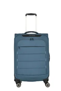 Travelite Látkový cestovní kufr Skaii 4w M Blue 62/67 l