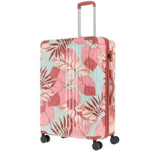 Travelite Skořepinový cestovní kufr Cruise 4w Flower print L 100 l