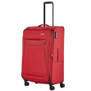 Travelite Textilní cestovní kufr Chios Red EXP L 90/97 l