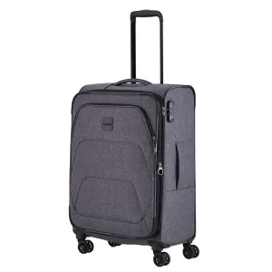 Travelite Textilní cestovní kufr Travelite Adria Anthracite M EXP 60/66 l