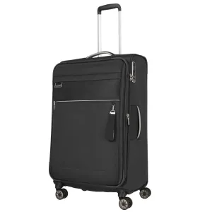 Travelite Textilní cestovní kufr Miigo 4w Black L EXP 90/96 l