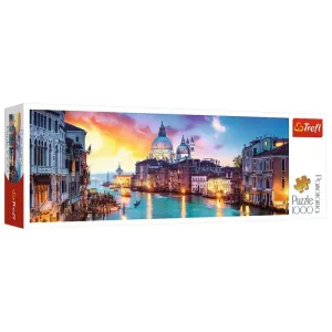 Trefl Panoramatické puzzle Kanál Grande, Benátky 1000 dílků