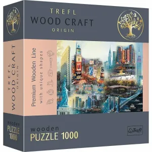 Trefl Wood Craft Origin puzzle Koláž New York 1000 dílků