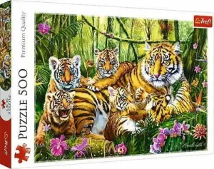 Trefl Puzzle Tygří rodina 500 dílků
