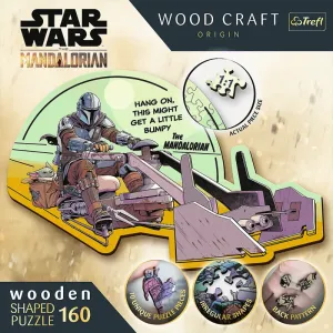 Trefl Wood Craft Origin puzzle The Mandalorian: Setkání 160 dílků
