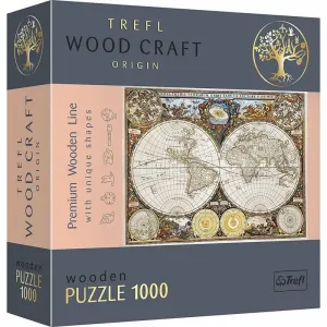 Trefl Wood Craft Origin puzzle Antická mapa světa 1000 dílků