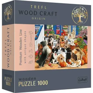 Trefl Wood Craft Origin puzzle Psí přátelství 1000 dílků
