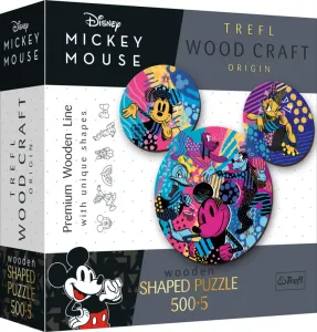 TREFL - Dřevěné puzzle 500+5 - Ikonický Mickey Mouse