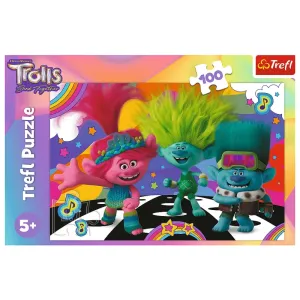TREFL -  Puzzle 100 dílků - Zábavní Trollové / Universal Trolls 3 (2023)