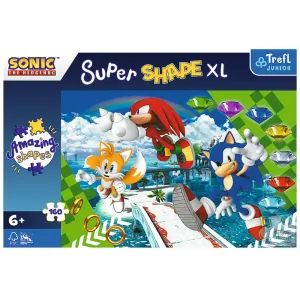 TREFL -  Puzzle 160 XL Super Shape - Šťastný Sonic / SEGA Sonic The Hedgehog FSC Mix 70%